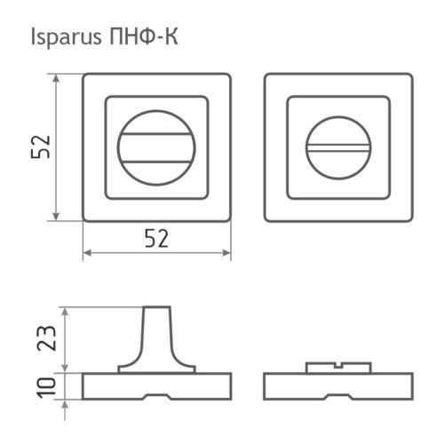 ISPARUS  Накладка под фиксатор ПНФ-К (чёрный)