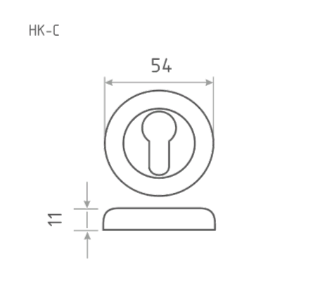 Н-МНакладка под ключ НК-С (матовый хром)