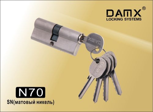 DAMX Цилиндр прос. ключ-ключ N 70 mm SN