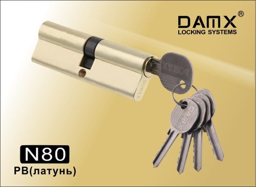 DAMX Цилиндр прос. ключ-ключ N 80 mm PB