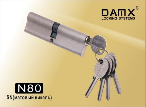DAMX Цилиндр прос. ключ-ключ N 80 mm SN