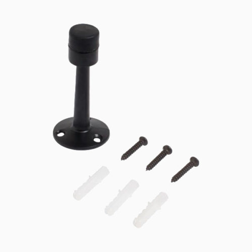 Стандарт  Ограничитель дверной 3055 BL (матовый чёрный) прямой