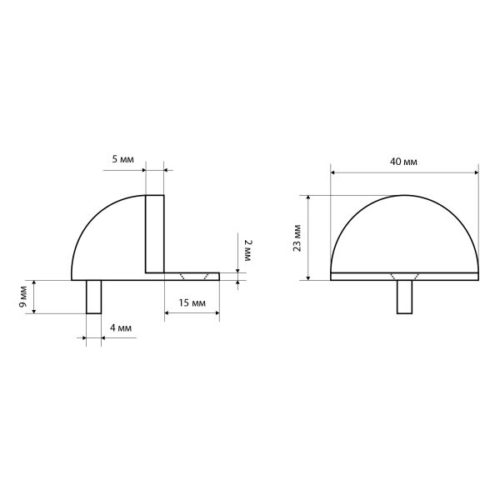 Стандарт  Ограничитель дверной 8185 AB (ст.бронза) круглый