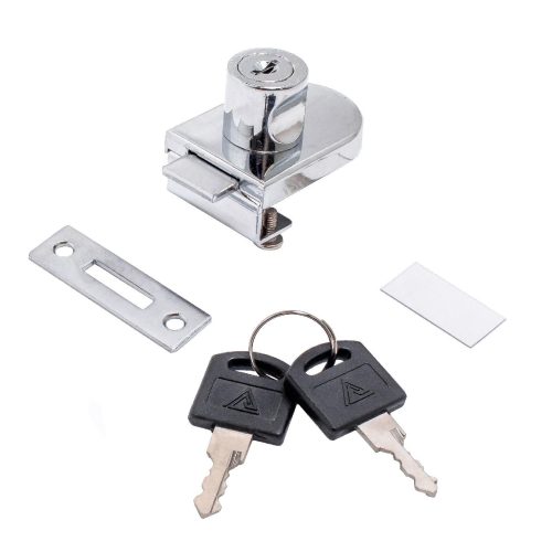 Замок мебельный 806 на одну стеклянную дверку (хром)