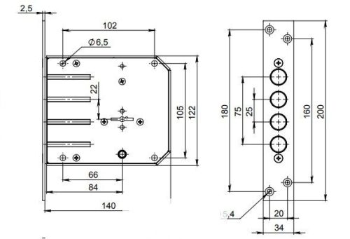 Замок врезной ЗВ2*3 г.Боровичи