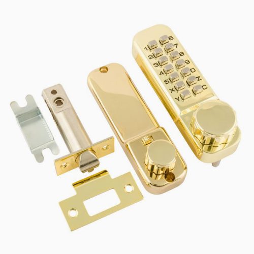 Н-М Кодовый замок 101 (золото) с фиксатором