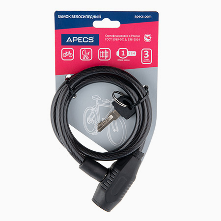 Замок велосипедный PD-81-80CM  Апекс