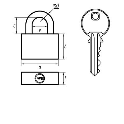 Замок навесной PD-47-L-Blister  Апекс