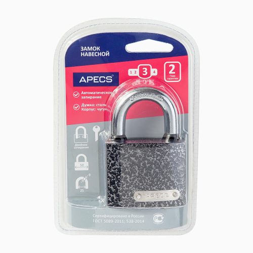 Замок навесной PD-01-50-Blister  Апекс