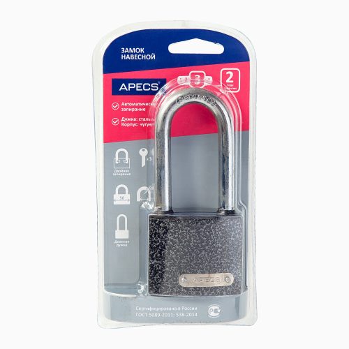 Замок навесной PD-01-50-L-Blister  Апекс