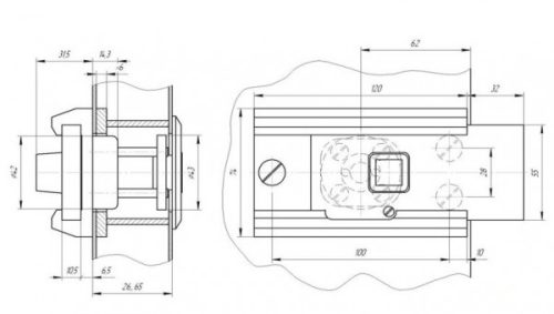 Замок накладной  Барьер-3Р  длина стержня ключа 108 мм г.С-Пб