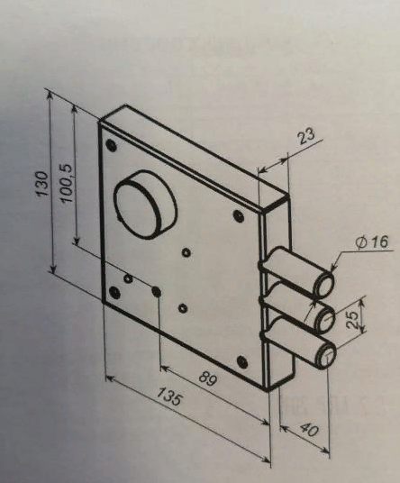 CERBER Замок накладной СК-1005 116 (аналог Керберос112.11.033)