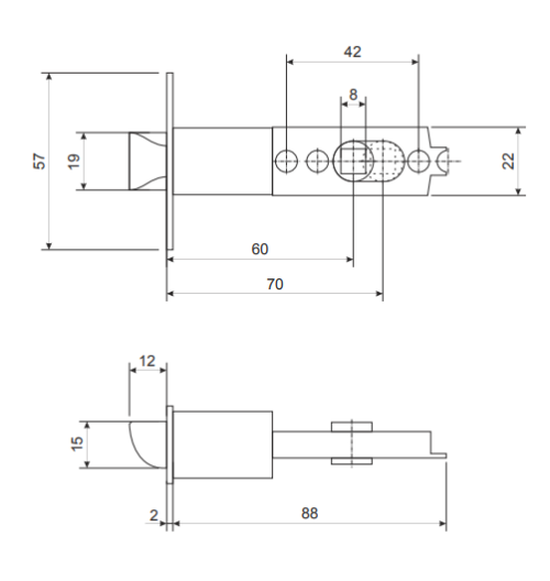 Защелка 8023-03-G  Апекс