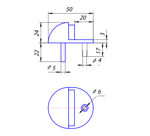 Упор дверной DS-0002-AB  Апекс