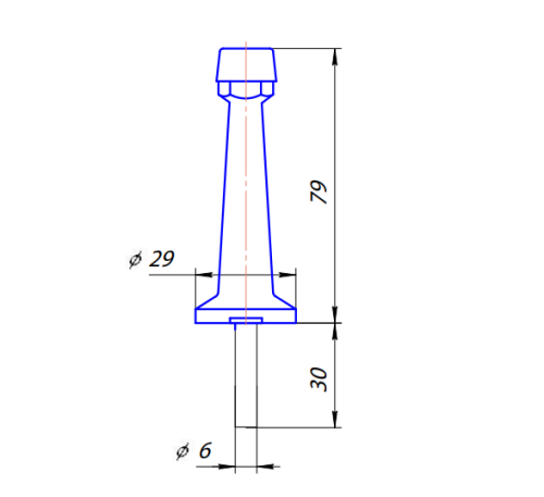 Упор дверной DS-0015-GM  Апекс