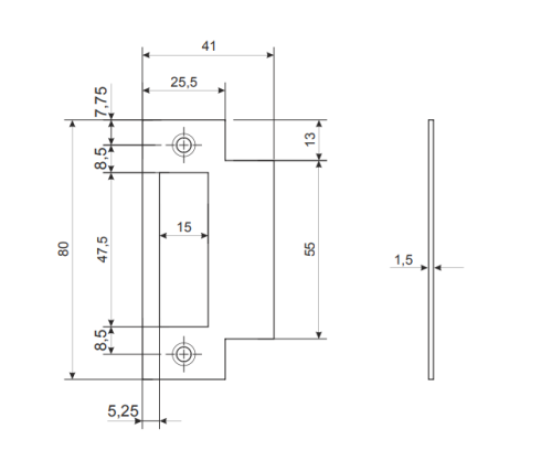 Ответная планка BP-3000-ZN   Апекс