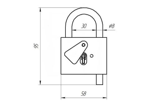 Замок навесной Зенит ВС-5 (контрольный) г.Димитровград