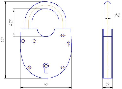 Замок навесной ЗВС-5 г.Н-Новгород