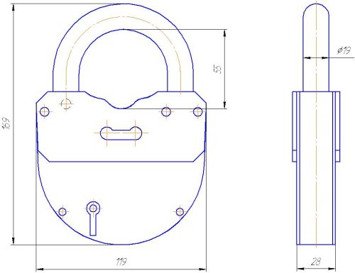 Замок навесной ЗВС-1 г.Н-Новгород