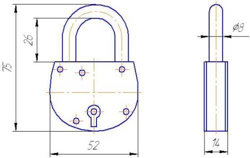 Замок навесной ЗВС-3 г.Н-Новгород