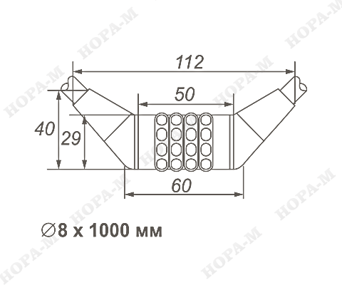 Н-М Замок велосипедный №21 размер ф8х1000мм