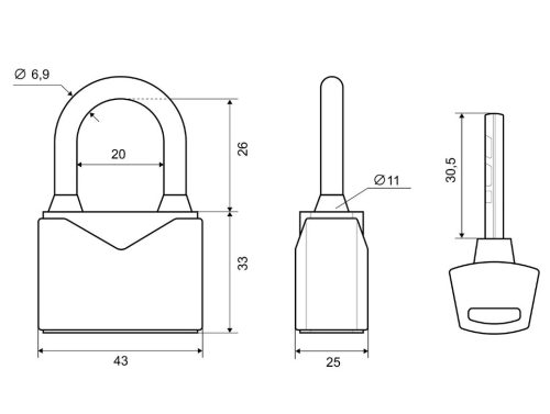 PALLADIUM Замок навесной 900S-40