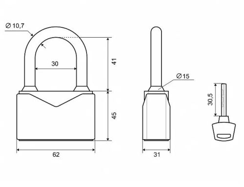 PALLADIUM Замок навесной 900S-60