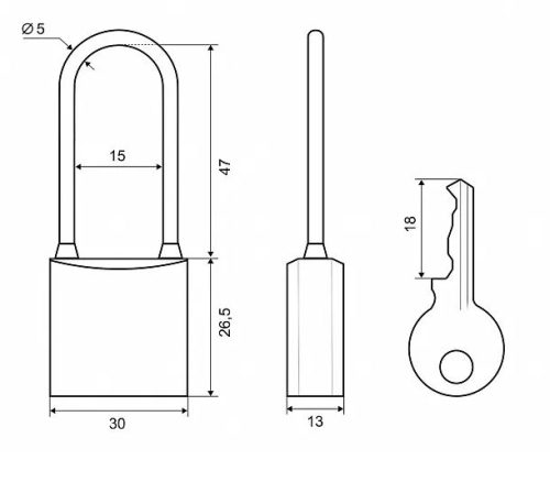 PALLADIUM Замок навесной 301B-30L