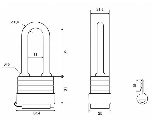 PALLADIUM Замок навесной 905 WP-30L