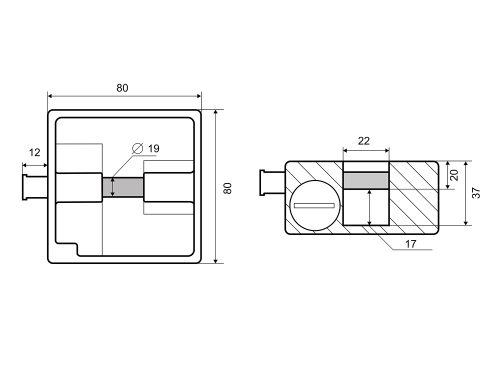 PALLADIUM Замок навесной 605S