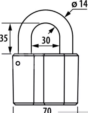 PALLADIUM Замок навесной 604А