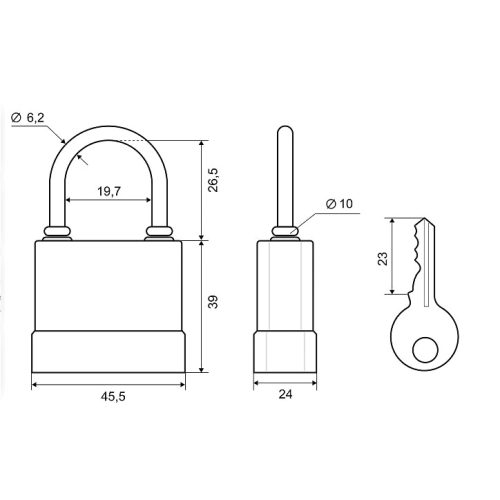 PALLADIUM Замок навесной 907 WP-40