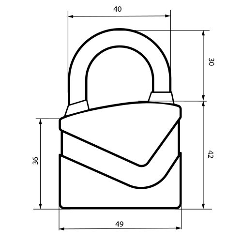 Авангард Замок навесной ВС2Д-50 ДИСКО (жёлтый) d8мм