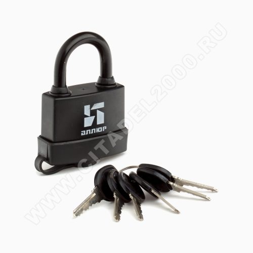 Аллюр Замок навесной ВС1Ч-376П чёрный пластик