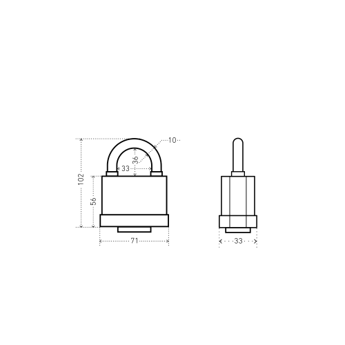 Аллюр Замок навесной ВС1Ч-376П чёрный пластик