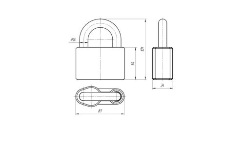 Замок навесной ВС2А (с одной секретностью) г.Чебоксары