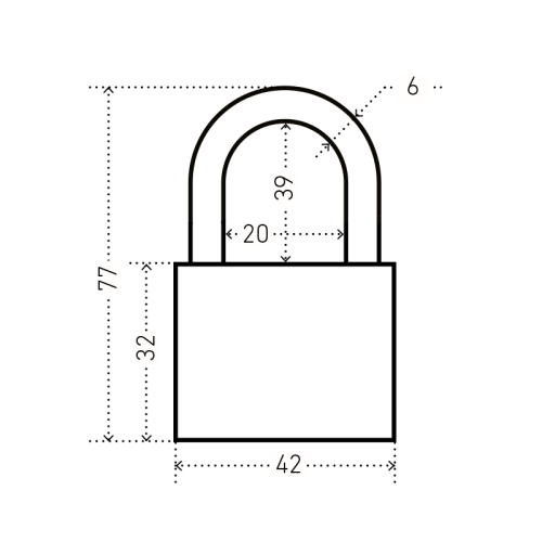 Аллюр Замок навесной ВС1Ч-364ПД оранжевый (длинная дужка)