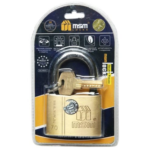 Замок навесной MSM TB1-70 Блистер
