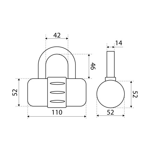 Булат Замок навесной ВС 323 всепогодный