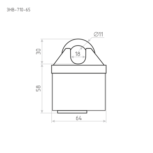 Н-М Замок навесной всепогодный ЗНВ-710-65 (4 ключа)