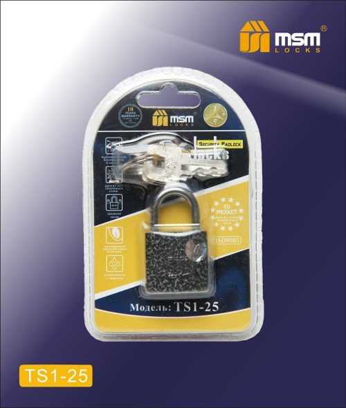 Замок навесной MSM TS1/25 Блистер