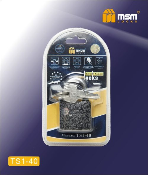 Замок навесной MSM TS1/40 Блистер