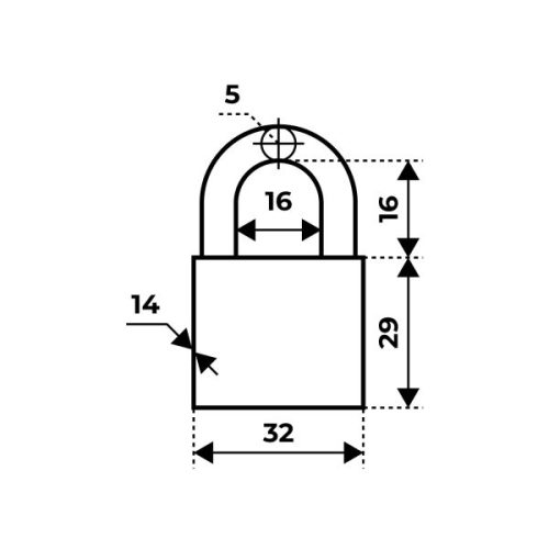 Аллюр Замок навесной ВС1Ч-032 EXTRA