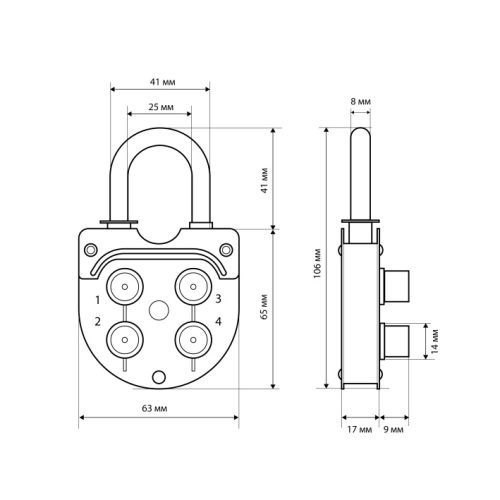 Стандарт Замок навесной кодовый ВС2-6К