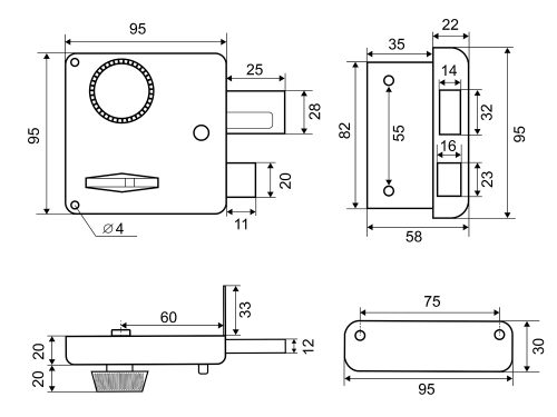 Замок накладной ЗНШ г.Пенза