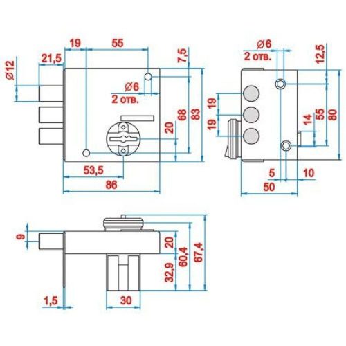 Замок накладной 1.04.51.МАКРЕМЕНЬ