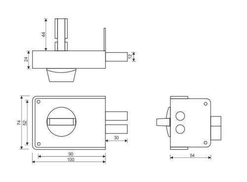 Аллюр Замок накладной ЗН 1-2А (аналог ЗН1-1 г.Пенза)