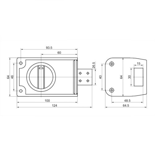 Замок накладной 85801 САМ Нд ЕВРО медьг.Рязань
