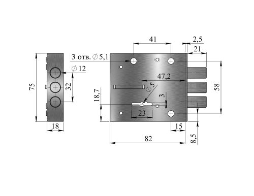 Замок накладной 