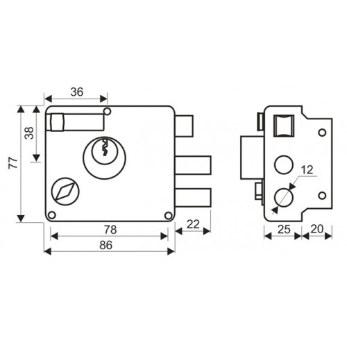 Аллюр Замок накладной 556 GS-R
